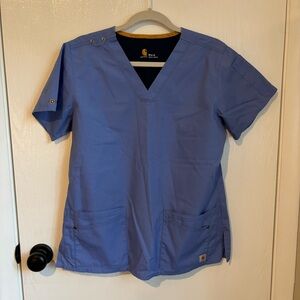 Carhartt Light Blue V-Neck Scrub Top